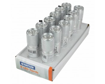 Box of 9 LED Aluminium Torches